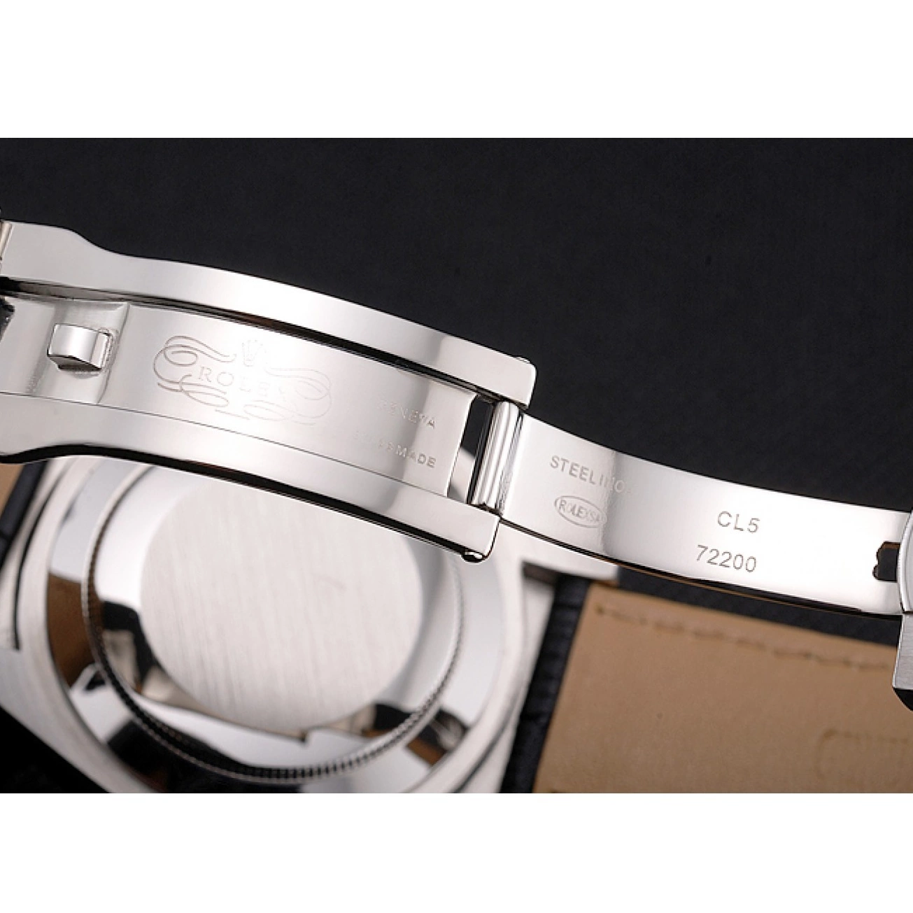 Rolex copies cheap Black Leather Rolex Dweller Case Stainless Sky Black Strap Steel Dial 0531